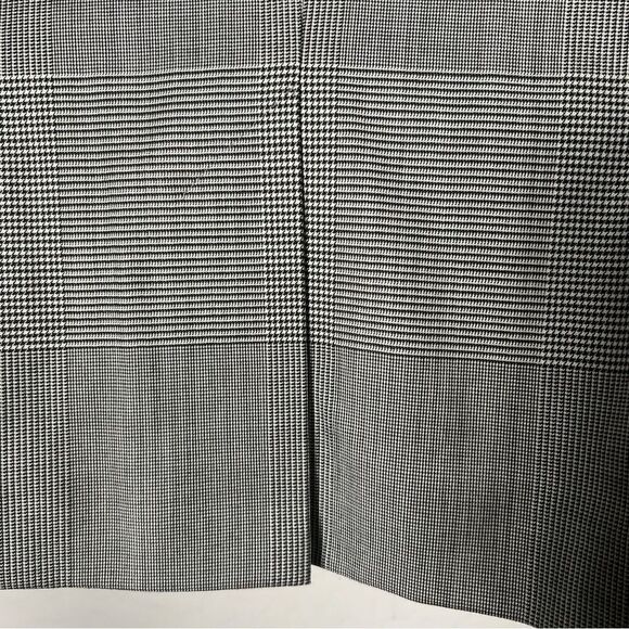 Escada plaid blazer Windowpane Black White Classic Wool Single Breast 42 L - Picture 4 of 16